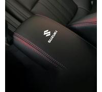 OscitY Auto Pelle Console Centrale CopriBraccioli, per Suzuki S-Cross bracciolo Centrale Confortevoli Impermeabile Car Protezione Accessori,A/Black Red