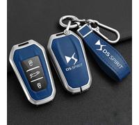 OscitY Auto Zinco Lega Chiavi Custodie, per DS ds7 ds5 ds6 ds9 New Energy ds3 4s 5LS Key Cover Impermeabile Resistente all'Usura AntiGraffio Protezione Accessori,D/Blue-Silver