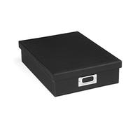 OSCO A4 Faux Leather Storage Box - Black