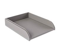 Osco GRYPULT1 Faux Leather Letter Tray - Grey