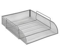 Osco Mesh Letter Tray Scratch-resistant Stackable Front-load Portrait Foolscap Silver Ref LT-SSP S
