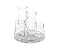 Osco - Portapenne in acrilico a 5 scomparti, colore: Trasparente, clear acrylic