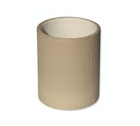 OSCO Portapenne in finta pelle color tortora chiaro, portamatite, organizer da scrivania, organizer da ufficio, cosmetici, 10,5 x 8,7 x 8,7 cm (altezza x larghezza x profondità)
