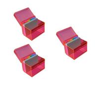 OSCO Scatola per indice in acrilico fluo, standard, confezione da 3, divisori dalla A alla Z, 100 fogli a righe inclusi (15,2 x 10,2 cm), schede flash di revisione a righe, note di ricette