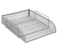 OSCO Silver Wiremesh Stacking Letter Tray A4 Portrait Easily Stackable Des