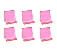 OSCO Supporto per smartphone in acrilico fluo, confezione da 6, supporto mobile, dock per cellulare, supporto per dispositivo, 9 x 8,5 x 7,2 cm (altezza x larghezza x profondità)