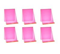 OSCO Supporto per tablet in acrilico fluo, confezione da 6, supporto per iPad, supporto per telefono, supporto per libri, supporto per documenti, 18 x 16 x 14 cm