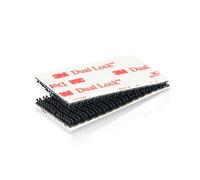 OSCOTEC, 10 rettangoli adesivi di fissaggio 3M Dual Lock SJ 3550, dimensioni 25,4 mm x 50 mm, con chiusura a pressione e nastro adesivo, colore nero, per giunzioni reversibili