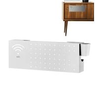 Oscudo per router, supporto da parete multifunzionale in acciaio al | Armadio di archiviazione per router Wi-Fi, per organizzazione di rete e casa, TV e scrivania