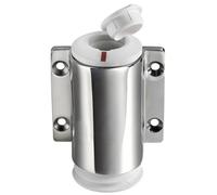 Basetta a parete inox cappuccio bianco 2 contatti - 1 PZ Osculati - 11.000.13