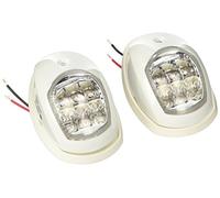 LUCI DI VIA LED EVOLED COPPIA IN ABS BIANCHE - OSCULATI 11.039.01