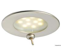 Plafoniera Adria LED satinata con interruttore - 1 PZ Osculati - 13.447.05