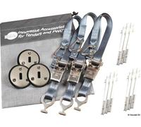 Osculati 22.505.11 Kit Composto Da 3 Padaye Tipo Low Profile + 3 Cinghie Grig...