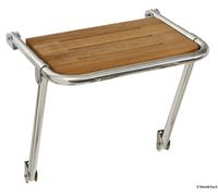 Plancetta di poppa per barca cm 45x39 acciaio inox e Iroko