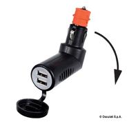 Adattatore presa corrente snodato con doppia USB - 1 PZ Osculati - 14.517.14