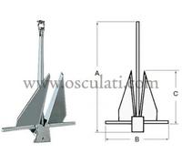OSCULATI Ancora Danforth 20 kg