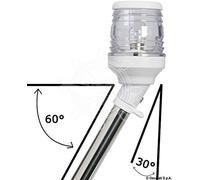 Osculati Asta 360° LED 60 cm fanale bianco in asse