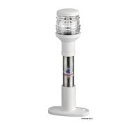 ASTA COMPACT 20 CM CON FANALE BIANCO CON ASTA IN ACCIAIO INOX