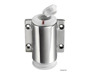 Osculati Basetta a parete inox cappuccio bianco 3 contatti