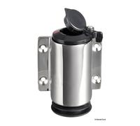Osculati Basetta a parete inox cappuccio nero 3 contatti 11.000.12