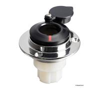 Osculati Basetta dritta a incasso inox cappuccio nero 11.000.06