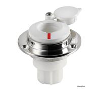 Osculati Basetta dritta incasso inox cappuccio bianco x aste 11.000.05