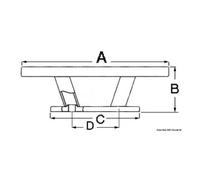 Osculati Bitta inox Nordik 150 mm