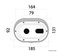 PORTA DOCCETTA FORO TRASVERSALE XL BOX E COPERCHIO CLASSIC ACCESSORI NAUTICA