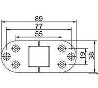 Osculati Cerniera autoreggente a 2 perni 89x38 mm 38.832.21