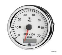 Osculati Contagiri 2/4 tempi 12 V bianco con contaore 27.521.05
