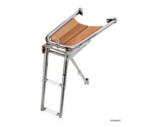 Osculati Delfiniera inox/teak con scaletta 2 gradini 48.471.02