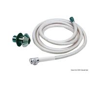 Doccia a pulsante bianca tubo PVC 2,5 m - 1 PZ Osculati - 15.254.00 - 1525400