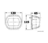 Osculati Fanale Maxi 20 poppa bianco/nero 24 V 11.411.24