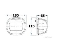Osculati Fanale Maxi 20 prua bianco/bianco 24 V 11.411.33