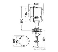 Osculati Faro comado interno 12V