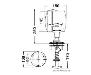 Osculati Faro comado interno 12V