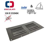 Osculati Griglia Di Ventilazione 128 x 232mm Con Zanzariera Per Barca