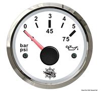OSCULATI Indicatore Pressione Olio 0-5 Bar Bianco/Lucida