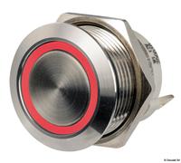 Osculati Interruttore FLAT inox ON Momentaneo - OFF 12/24 V rosso 14.315.06