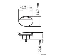 Osculati Luce cortesia ad incasso bianca LED blu 13.887.12