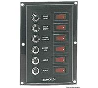 OSCULATI Pannello 6 interruttori+6 fusibili vericale