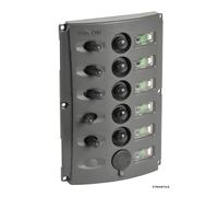 OSCULATI Pannello elettrico fusibili automatici doppio LED - 1 pz