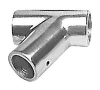 OSCULATI Raccordo Lega Leggera T 60° 25 mm Argento Acciaio inossidabile Unisex Adulti Moderno Metallico