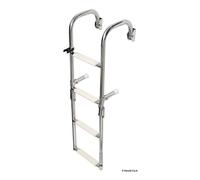 Scaletta Pieghevole in Acciaio Inox AISI 316 con Gradini Ovali - 5 gradini