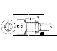 OSCULATI Scarico a Mare Inox 1 x 31 mm