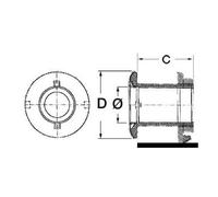 Scarico a mare inox lucido 2" - 1 PZ Osculati - 17.421.86 - 1742186