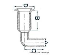 Osculati Scarico plastica 90 - 1 pollice x 20 mm 17.322.53