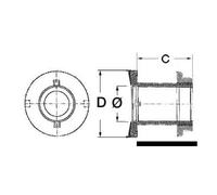 Scarico senza portagomma 1" 1/2 - 1 PZ Osculati - 17.525.05 - 1752505