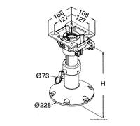 Osculati Supporto sedile girevole 457 mm 48.710.02