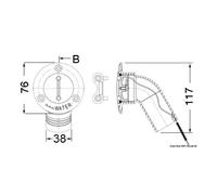 Tappo inox 30° Fuel 38 mm Carburante - Benzina - 1 PZ Osculati - 20.867.01